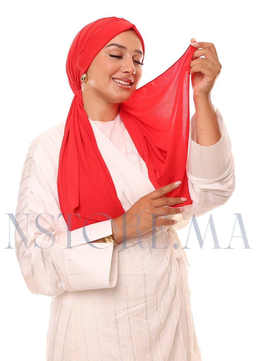تربان يربط من الخلف - أحمر -